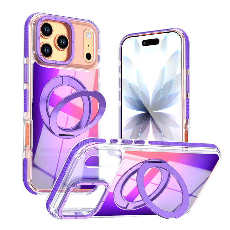 Gradient Color Case - Luxury 360 ° Rotating Bracket Drop