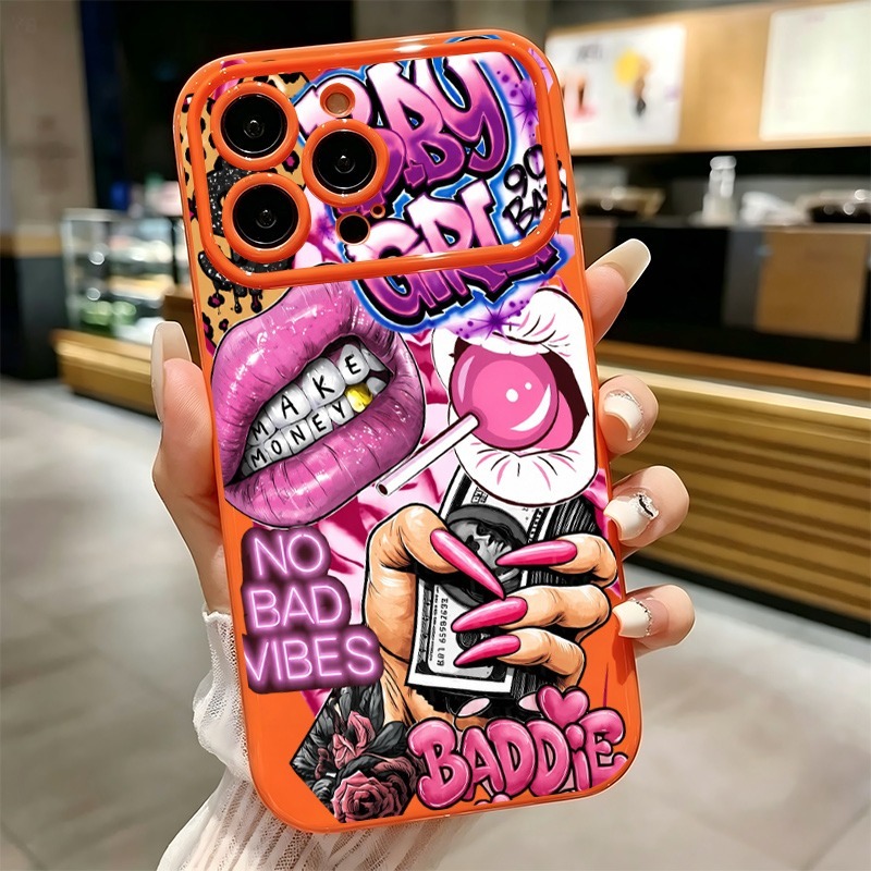 Phone Cases For Girls - Hip Hop Pink Lips Baby Girl