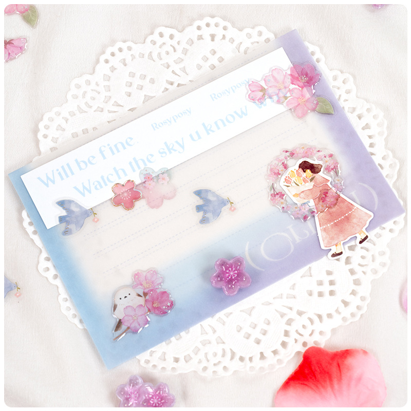 Phone Cases Japanese - Japanese Style Sakura Crystal 3D Stickers