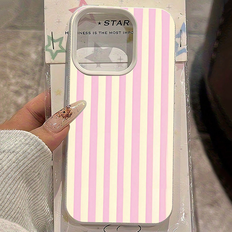 Phone Cases Otterbox - Simple Pink Vertical Striped Lichee Pattern