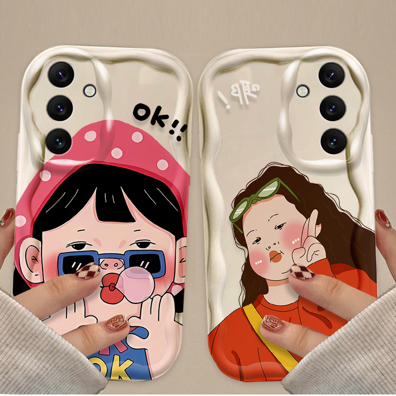 Phone Cases For Boys - Funny Boy Cute Girl Wave Soft