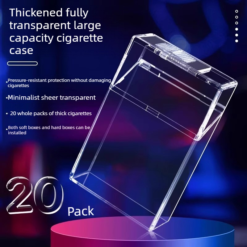 Phone Cases Hard - Transparent Flip Cover Sliding Cigarette Box