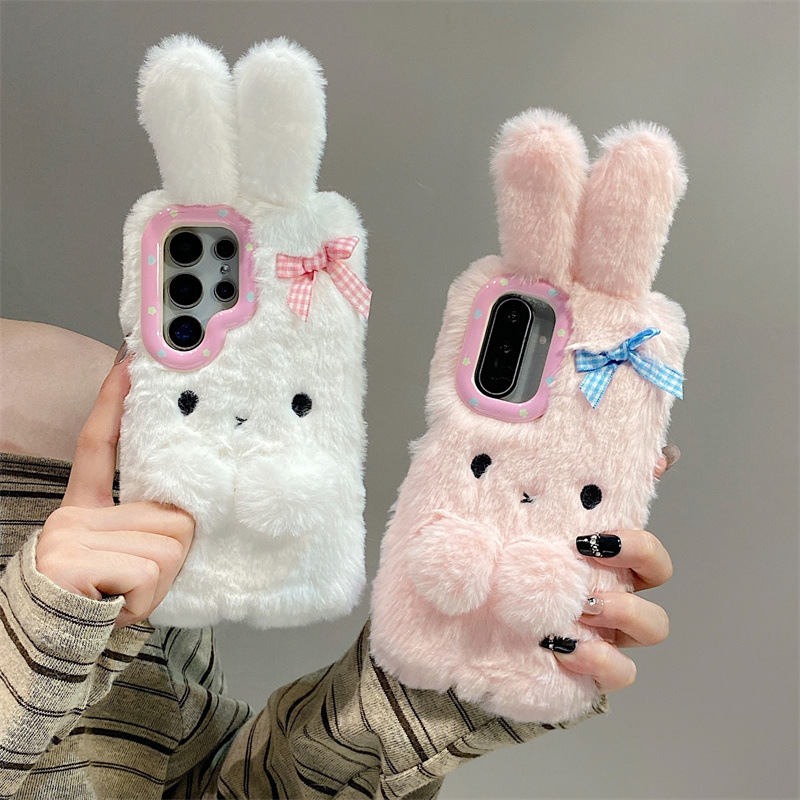Phone Cases Galaxy S23 - Koren 3D Cartoon Bowknot Rabbit Ears