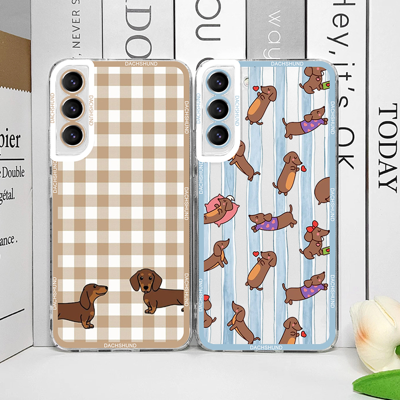 Phone Cases Galaxy S24 - Cute Sausage Dog Phone Case for
