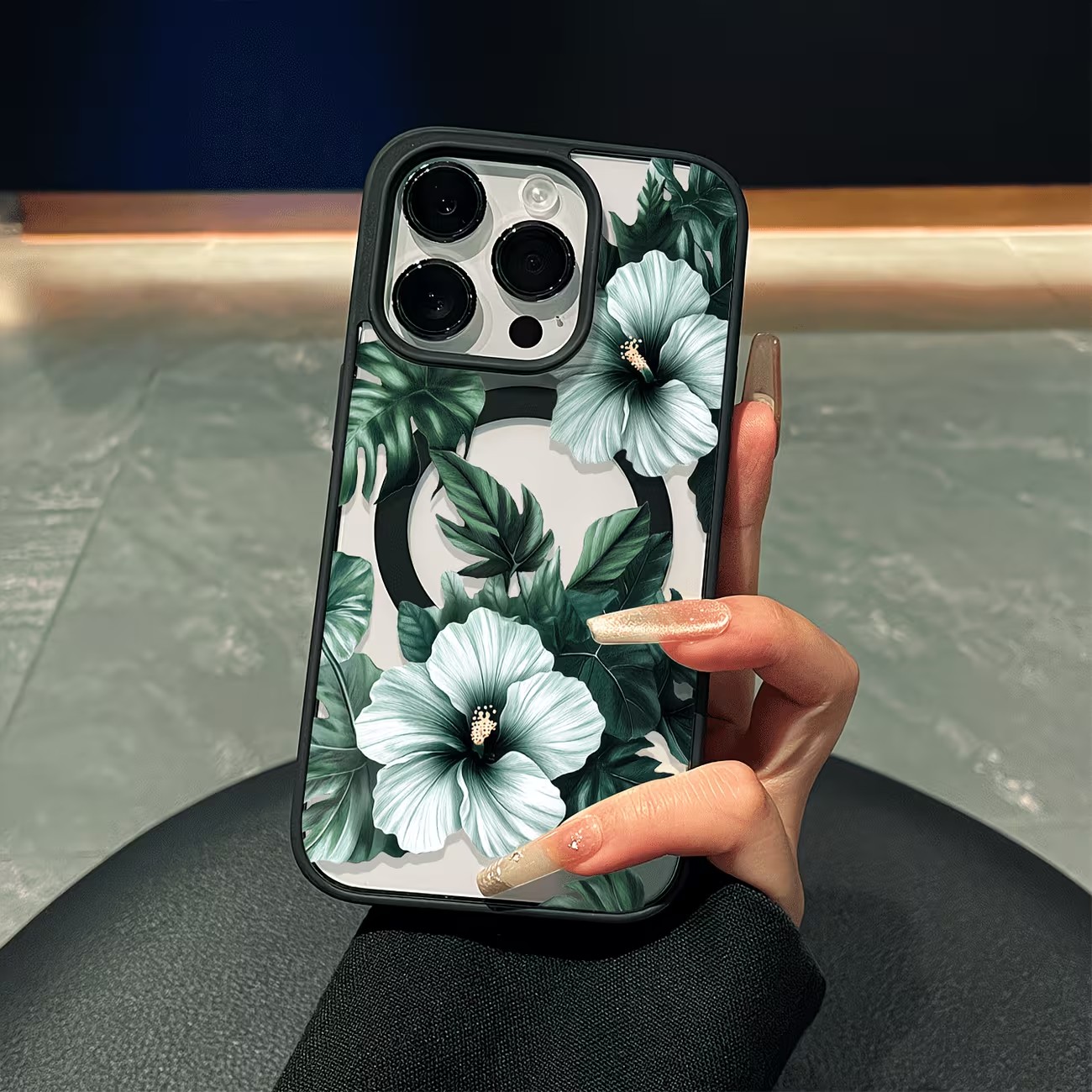 Phone Cases Otterbox - Green Floral Print Phone Case For