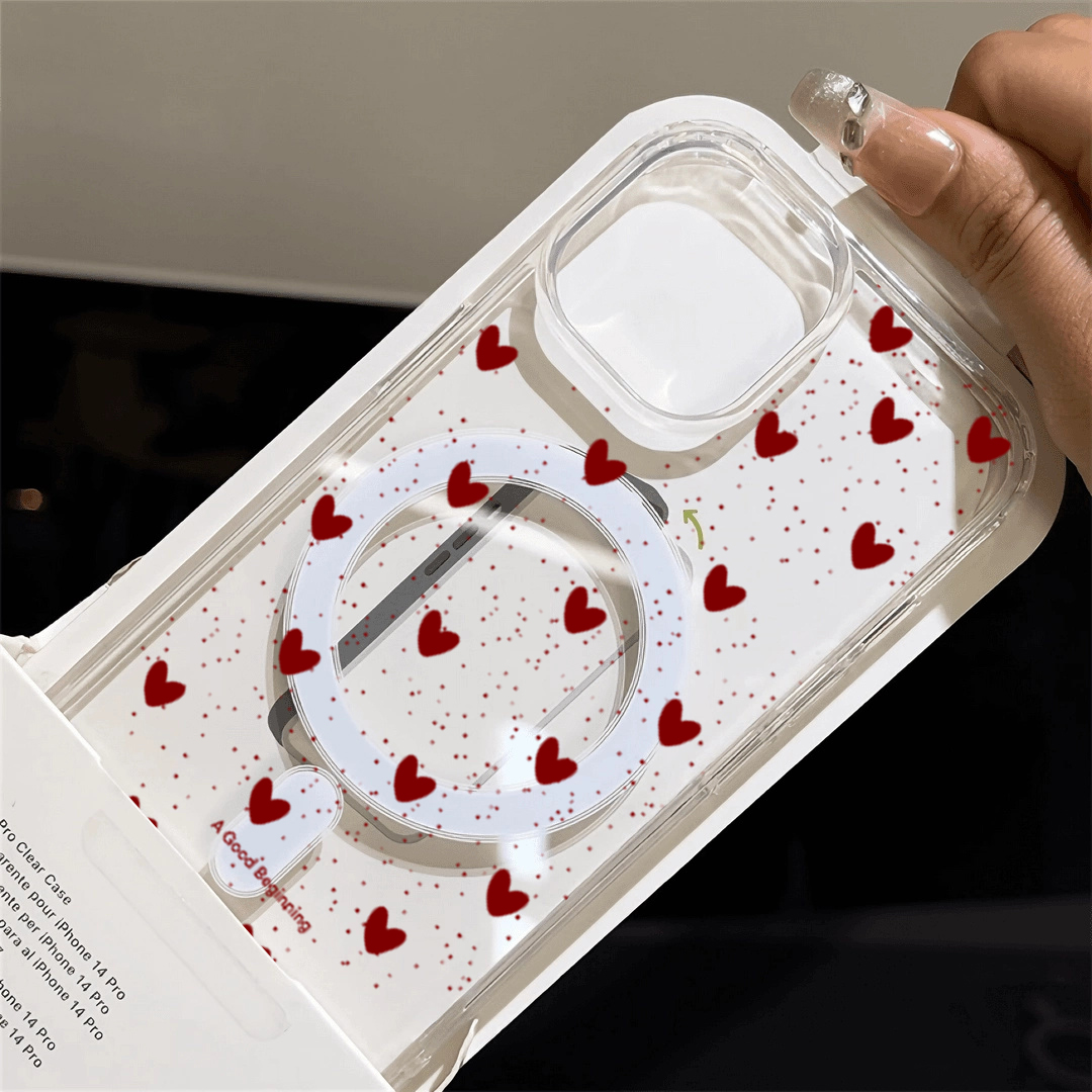 INS Red Love Heart Sexy Transp - огляд і ціна Phone Cases With Magsafe
