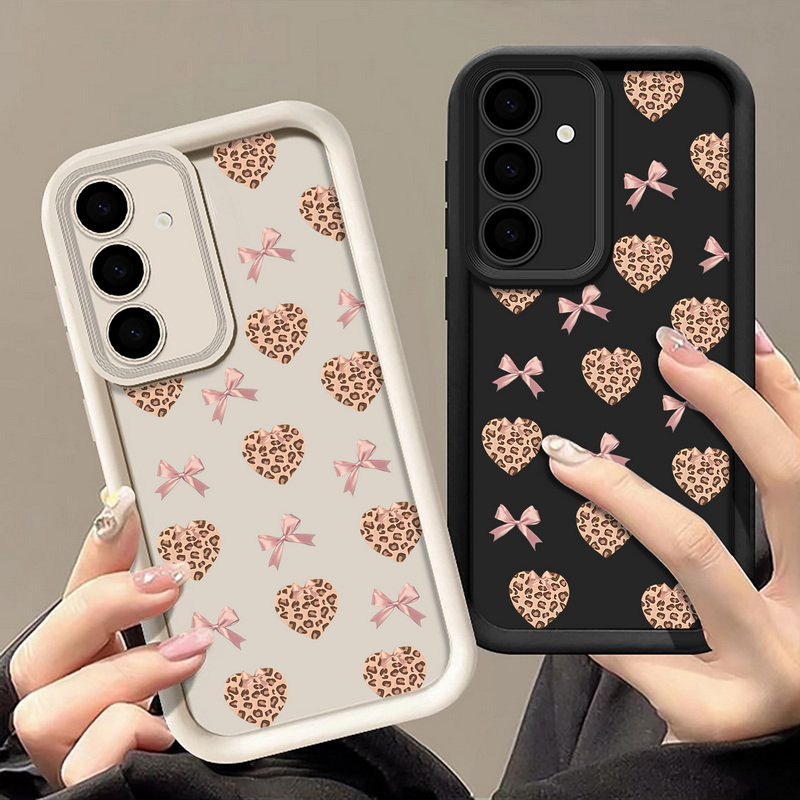 Retro Leopard Print Bow Phone  - огляд і ціна Phone Cases Leopard Print
