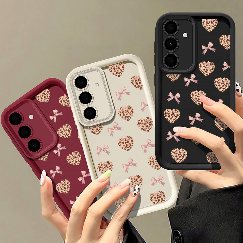Retro Leopard Print Bow Phone  - огляд і ціна Phone Cases Leopard Print