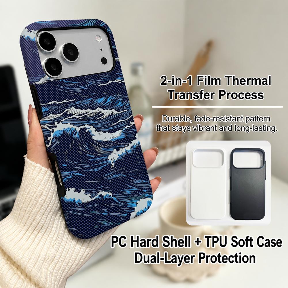 Luxury Carbon Fiber Sea Wave T - огляд і ціна Phone Cases With Magsafe