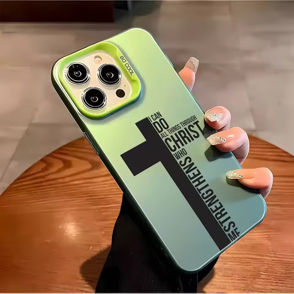 Anti Fingerprint Cross Bible P - огляд і ціна Phone Cases Iphone 15