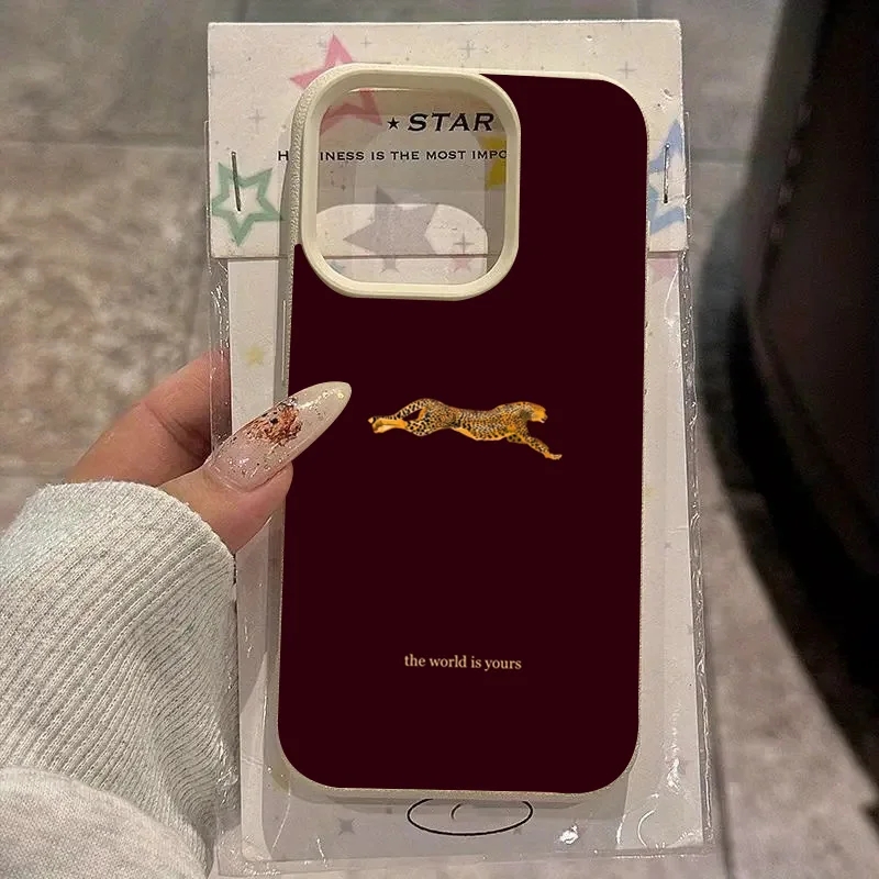 Fashion Leopard Wine Red Soft  - огляд і ціна Phone Cases Leopard Print