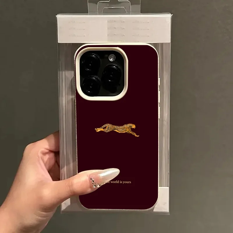 Fashion Leopard Wine Red Soft  - огляд і ціна Phone Cases Leopard Print
