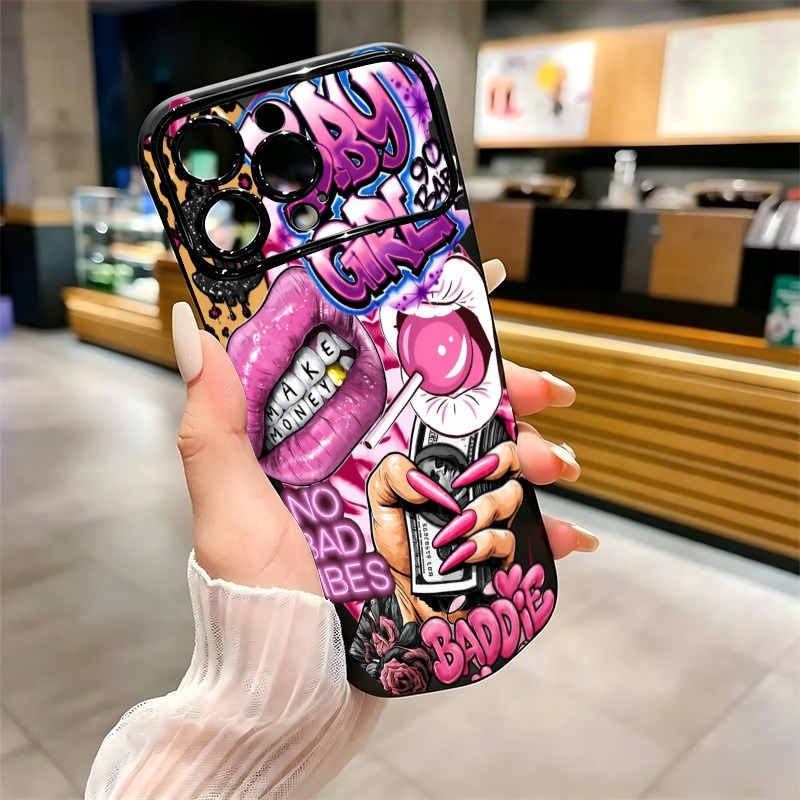 Hip Hop Pink Lips Baby Girl Gr - огляд і ціна Phone Cases For Girls