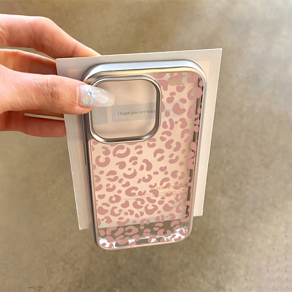 Pink Leopard Print Electroplat - огляд і ціна Phone Cases Leopard Print