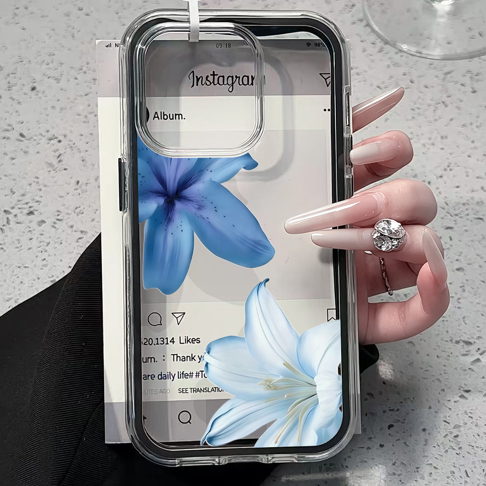 Blue Lily Flower Clear Phone C - огляд і ціна Phone Cases Otterbox