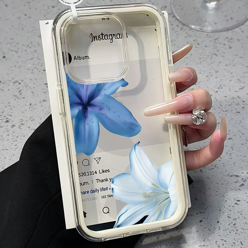 Blue Lily Flower Clear Phone C - огляд і ціна Phone Cases Otterbox
