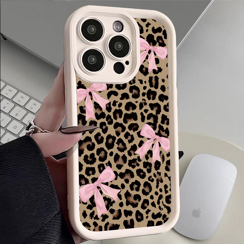 Luxury Leopard Print Bow Phone - огляд і ціна Phone Cases Leopard Print