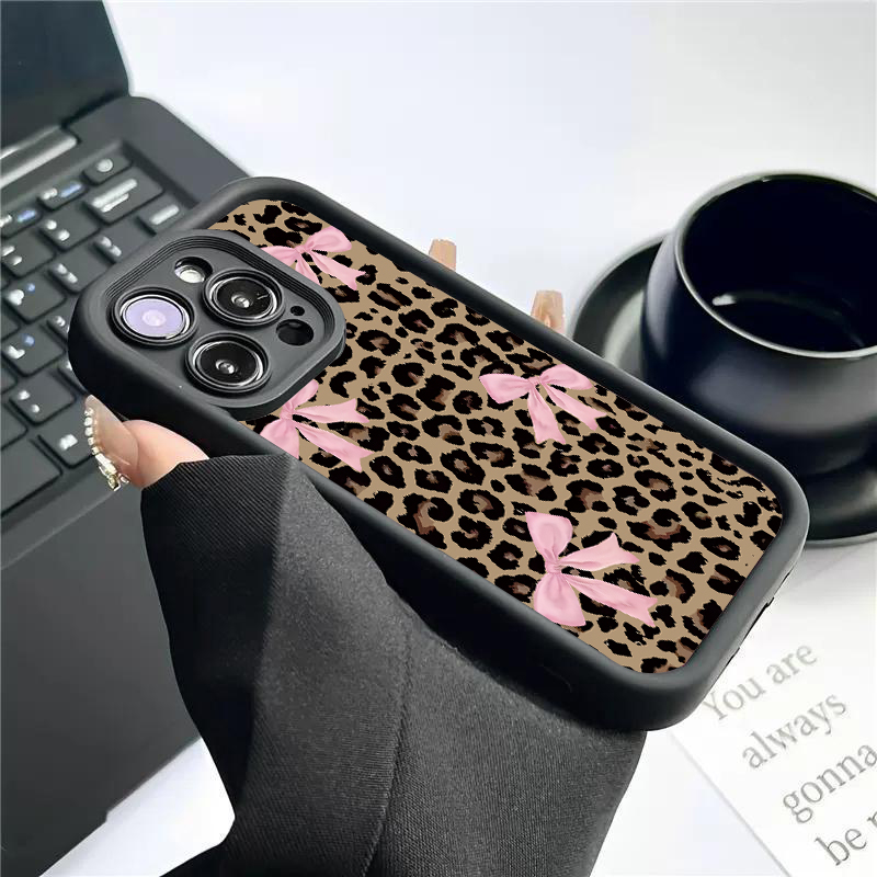 Luxury Leopard Print Bow Phone - огляд і ціна Phone Cases Leopard Print
