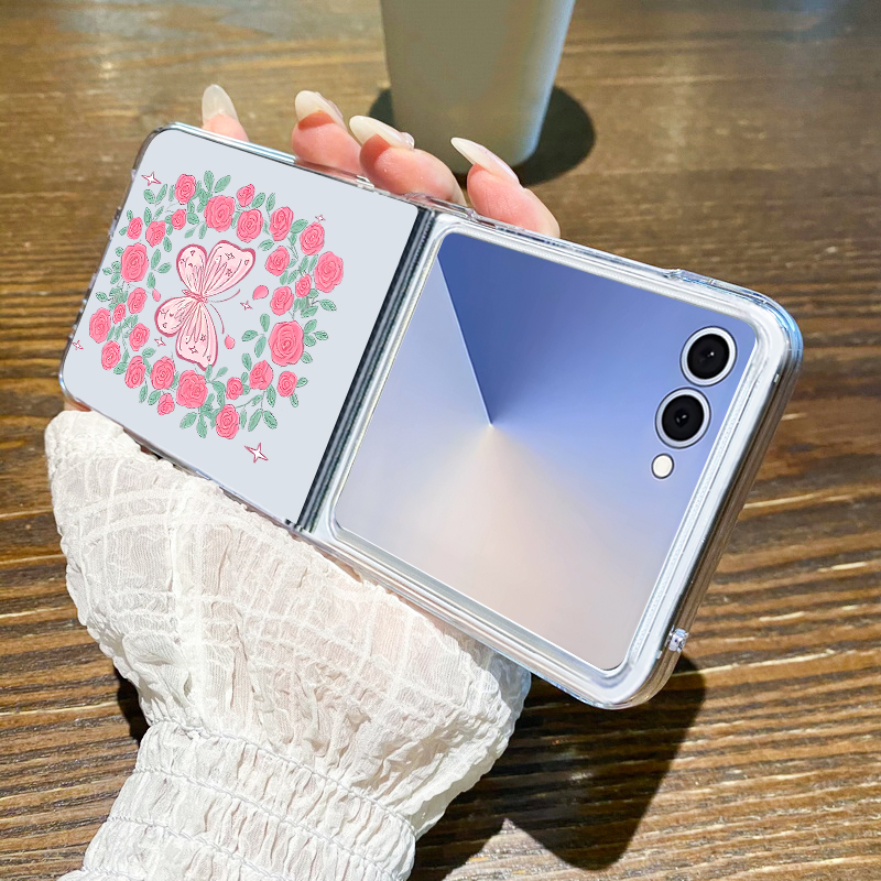 Pink Flowers Pattern Phone Cas - огляд і ціна Phone Cases Z Flip 6