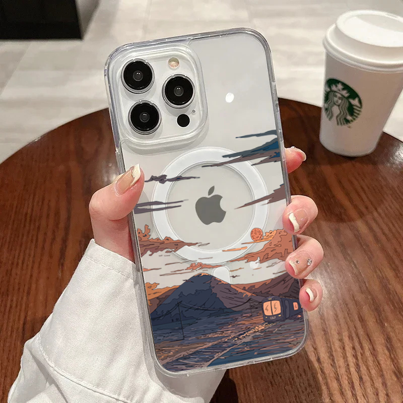 Sunset Pattern Fashion Phone C - огляд і ціна Phone Cases With Magsafe